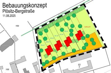 Wohnbaugrundstück am ruhigen Ortsrand von Taucha / Ortsteil Plösitz - Teilungsvorschlag Grundstücke (21644)